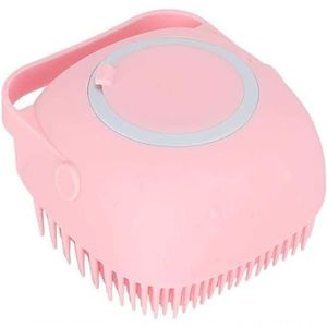 Lava Pelo Pet Escova Banho Cachorro Gato Dispenser Shampoo Rosa - Rosa