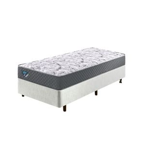 Cama Box Solteiro King Reforçado 96x203x38cm E Colchão Adapto Molas Ensacada Branco