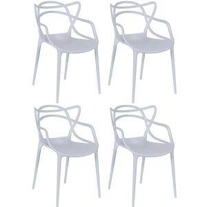 Kit 4 Cadeiras Allegra - Cinza