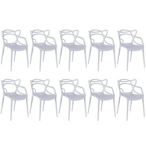 Kit 10 Cadeiras Allegra - Cinza