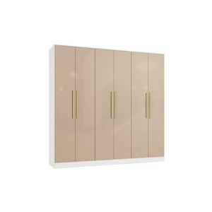Guarda-roupa 6 Pts 4 Gvts Kappesberg Adapt Branco-macadâmia