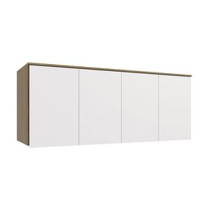 Armário Aéreo 4 Pts Kappesberg Adapt Nogueira-branco 175cm