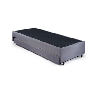 Base Box Solteiro c- Cama Auxiliar King 96x203x28 Cm Cinza