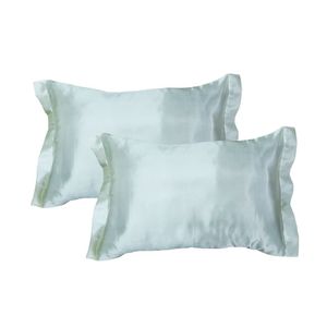 Par Fronhas Cetim Seda Luxo Antifrizz 50x70cm - Magic Enxovais Pérola