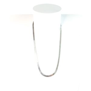 Colar De Fita Laminada Em Prata 925