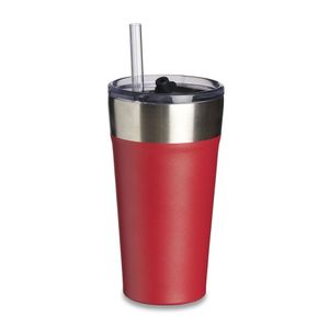 Copo Térmico Com Canudo 500ml - 18655 Cor Vermelho