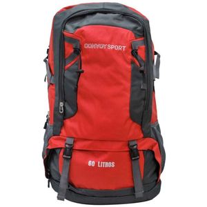Mochila Convoy Sport Camping 60l Em Poliéster - Vermelho