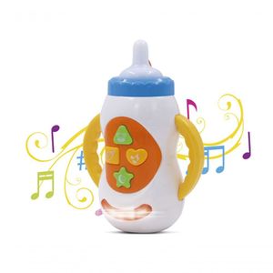Brinquedo Para Bebê Mamadeira Musical Com Música E Luz Cor:branca