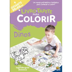 Livro Infantil Tapete Para Colorir - Dinossauros