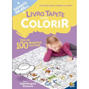 Livro Infantil Tapete Para Colorir - 100 Desenhos Incríveis