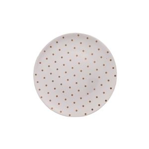 Prato Sobremesa Porcelana Wish Golden Poa Home Design - Dec03236