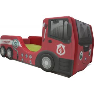Cama Bombeiro Infantil Com Rodas Sobrepostas - Cor Vermelha Tamanho:infantil