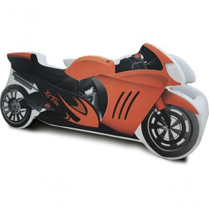 Cama Moto Fire Infantil Estofada - Cor Laranja Tamanho:infantil