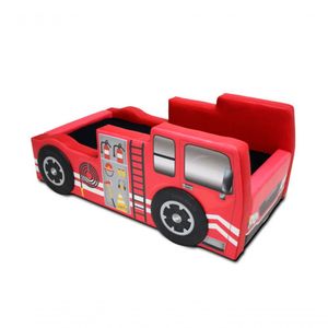 Mini Cama Bombeiro Totalmente Estofada Com Rodas Sobrepostas Tamanho:mini