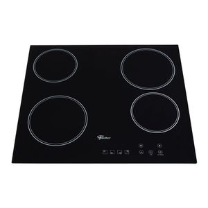 Fogão Cooktop Fischer 4 Queimadores Elétrico Mesa Vitrocerâmica Touch 220v Preto