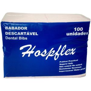 Dental Bibs (babador Impermeavel) Branco 100 Uni - Hospflex