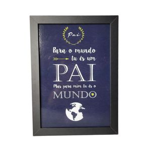 Quadro Decorativo Pai Em Mdf Para Quarto/sala (33x24,5) Preto - Quadro 5