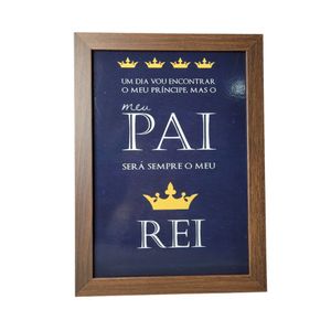 Quadro Decorativo Pai Em Mdf Para Quarto/sala (33x24,5) Marrom - Quadro 2