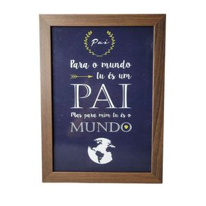 Quadro Decorativo Pai Em Mdf Para Quarto/sala (33x24,5) Marrom - Quadro 5