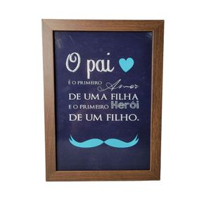 Quadro Decorativo Pai Em Mdf Para Quarto/sala (33x24,5) Marrom - Quadro 6