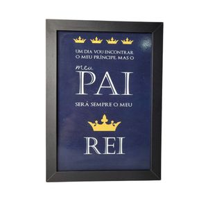 Quadro Decorativo Pai Em Mdf Para Quarto/sala (33x24,5) Preto - Quadro 2