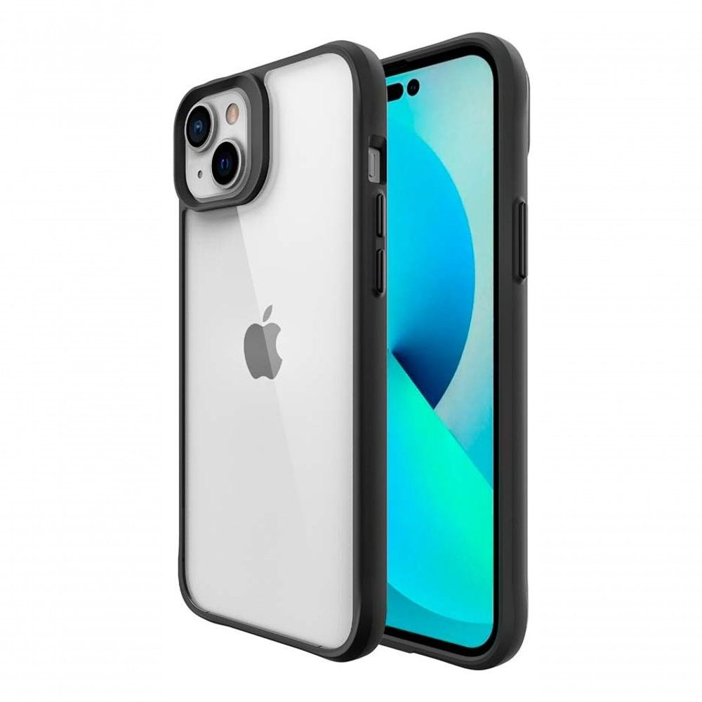 Clarity Case Para Iphone 14 Plus Transparente Com Vermelho - Capa  Antichoque Dupla Cor Preto - WebContinental