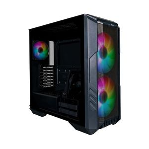 Gabinete Cooler Master Haf 500 Lateral Vidro Temperado 2 Fans Argb 200mm Led Argb Preto