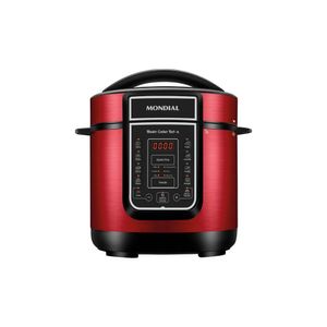 Panela De Pressão Elétrica Mondial Digital Master Cooker Pe-41 Panela Elétrica Pressão-127v-vermelho/inox