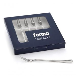 Kit Com 6 Garfos Para Petisco Midas Toptable Churrasco Frios Caixa Para Presente Mesa Servir
