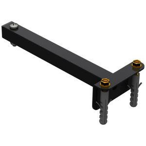 Suporte Refletor Fachada Banner Braço 20 Cm - Preto