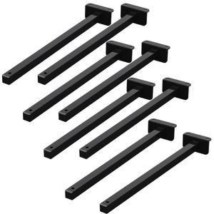 08 Suportes Refletor Fachada Banner Braço 20cm 08 Cj - Preto