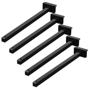 05 Suportes Refletor Fachada Banner Braço 30cm 05 Cj - Preto