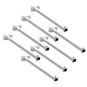 08 Suportes Refletor Fachada Banner Braço 30cm 08 Cj - Branco