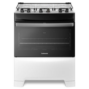 Fogão A Gás De Piso 5 Bocas Continental Mesa De Inox Fc5ib Branco Bivolt