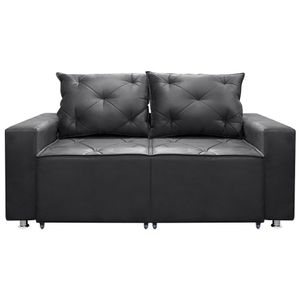 Sofá 2 Lugares Retrátil E Reclinável Bariloche 1.60cm C/ Molas - Suede Chumbo