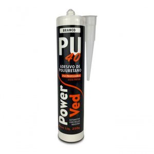 Adesivo Poliuretano Pu 40 Branco Vidro Metal Veda Rufo 350g