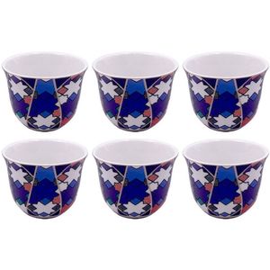 Conjunto 6 Copos Para Café L Hermitage Pérsia Em New Bone China - 70 Ml Colorido