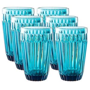 Conjunto De Copos Altos L`hermitage Bretagne 355 Ml - 6 Peças Azul