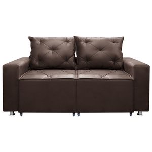 Sofá 2 Lugares Retrátil E Reclinável Bariloche 1.80cm C/ Molas - Suede Café
