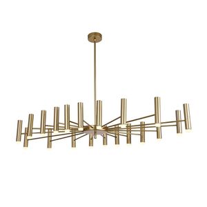 Pendente Vinte (d)120cm (l)60cm (a)15cm 20x3w 3000k 4200lm Dourado