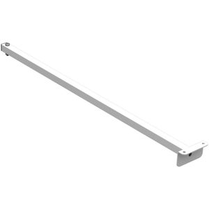 Suporte Refletor Fachada Banner Braço 70 Cm Branco