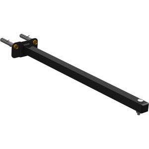 Suporte Refletor Base Reta Braço 40 Cm - Preto