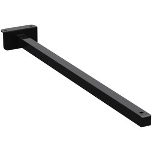 Suporte Refletor Fachada Banner Braço 50 Cm Preto