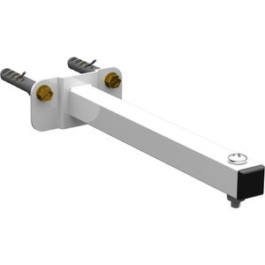 Suporte Refletor Base Reta Braço 20 Cm - Branco
