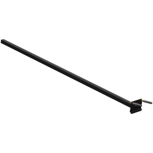 Suporte Refletor Inclinado Parede Braço 100 Cm Preto
