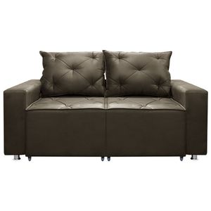 Sofá Retrátil E Reclinável 2 Lugares Bariloche 1.50cm Suede Com Molas Speciale Home Marrom