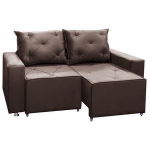 Sofá Retrátil E Reclinável 2 Lugares Bariloche 1.50cm Suede Com Molas Speciale Home Café