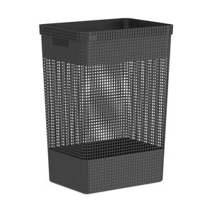 Cesto De Roupas Sem Tampa Grid Ou 49 Litros 38 X 28 X 55,2 Cm Cor:preto