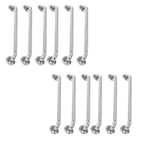 Alça De Apoio Barra 40cm Inox Kit 12 Unidades Acessibilidade Idoso Deficiente Cadeirante Segurança