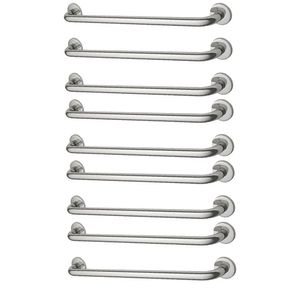 Alça De Apoio Barra Inox Kit 9 Unidades 70cm Acessibilidade Deficiente Anti Queda Idoso Gestante